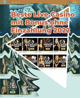 Livecasino no deposit bonus